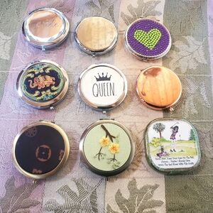 Compact Mirrors For Pocket Or Purse Lot Of 9